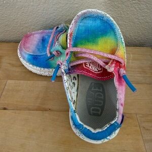 Hey Dude Toddler Colorful Tie-Dye Slip On Shoes
